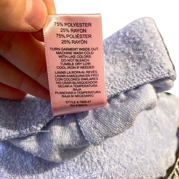 Juicy Couture Jogger Sweatpants size L Pajama Sweatpants Lavender Juicy Y2K - Picture 10 of 13